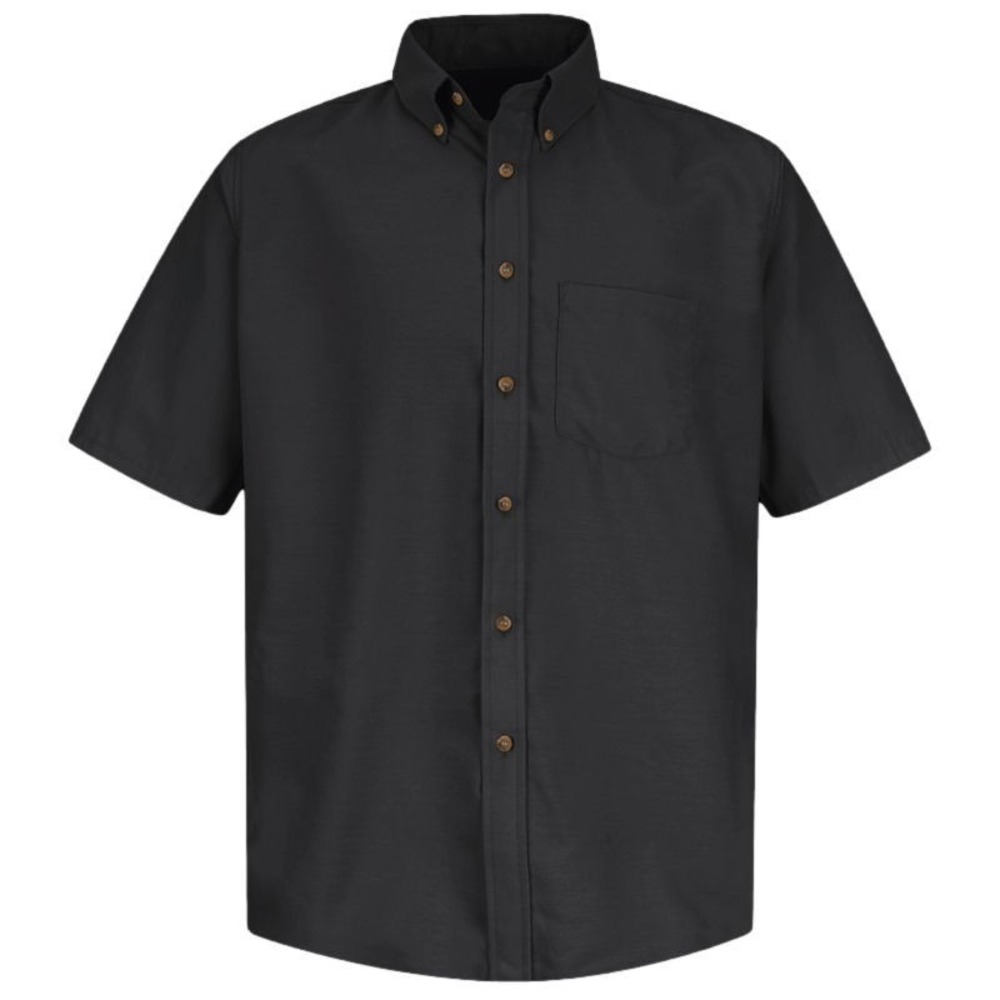Red Kap Men's Short Sleeve Poplin Dress Shirt - SP80 - Black - Sz 3XL